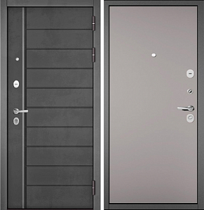 Товар Дверь Бульдорс TRUST - MASS - Р/Р Букле графит/Бетон темный -136 Фурн - ЧЕРНАЯ DIS006941